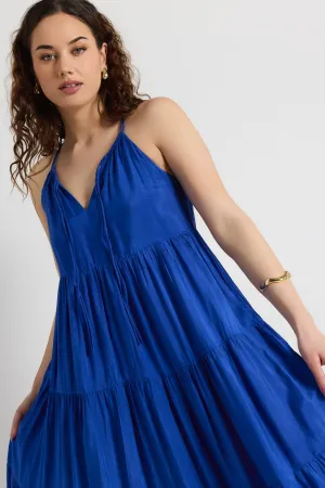 Affair Royal Blue Strappy Tiered Maxi Dress