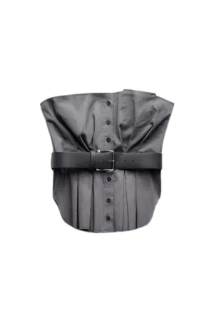 'Beatrice' Off-Shoulder Belted Tube Top