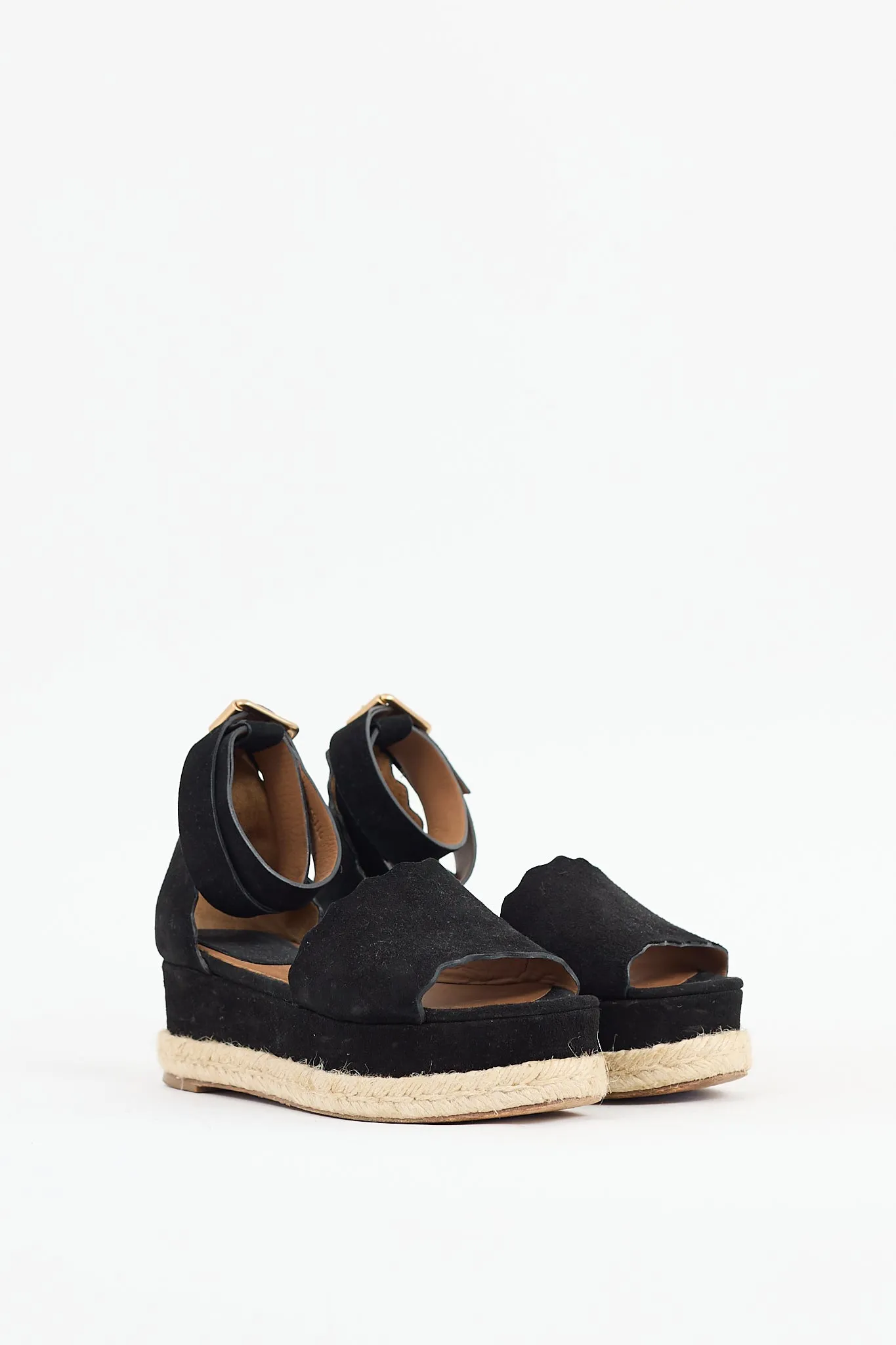 Black Suede Espadrille Sandal