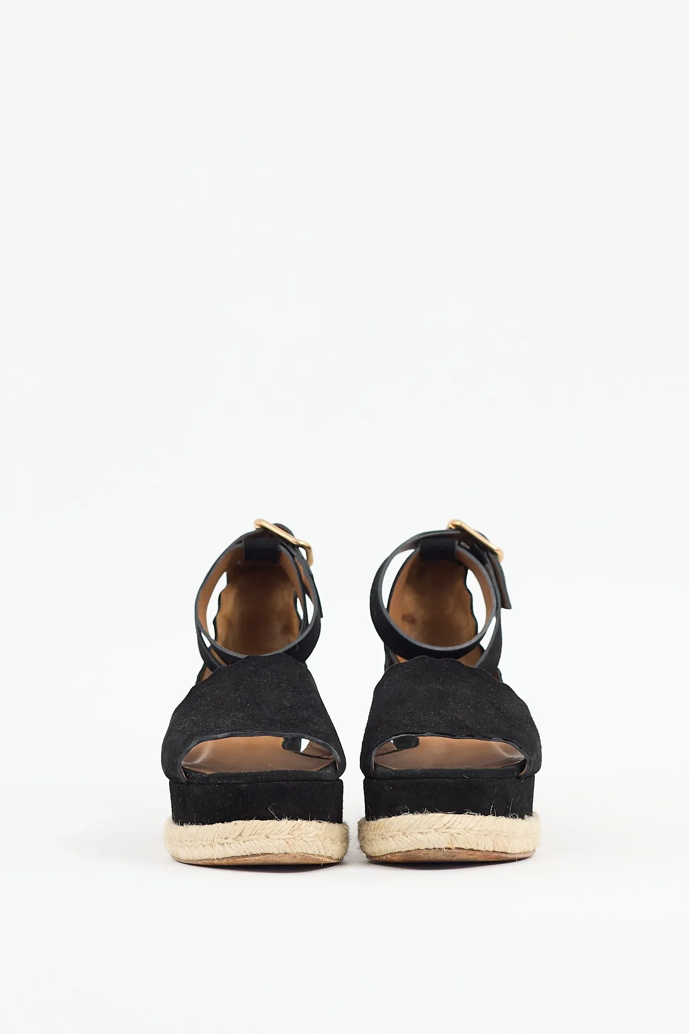 Black Suede Espadrille Sandal