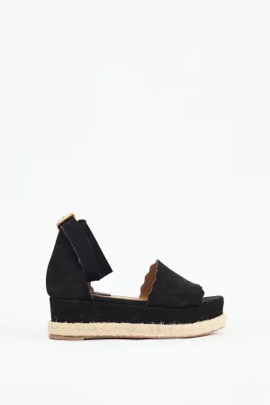 Black Suede Espadrille Sandal