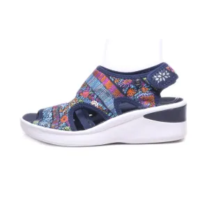 Bzees Spirit Wedge Sandals Fabric Blue Colour For Women