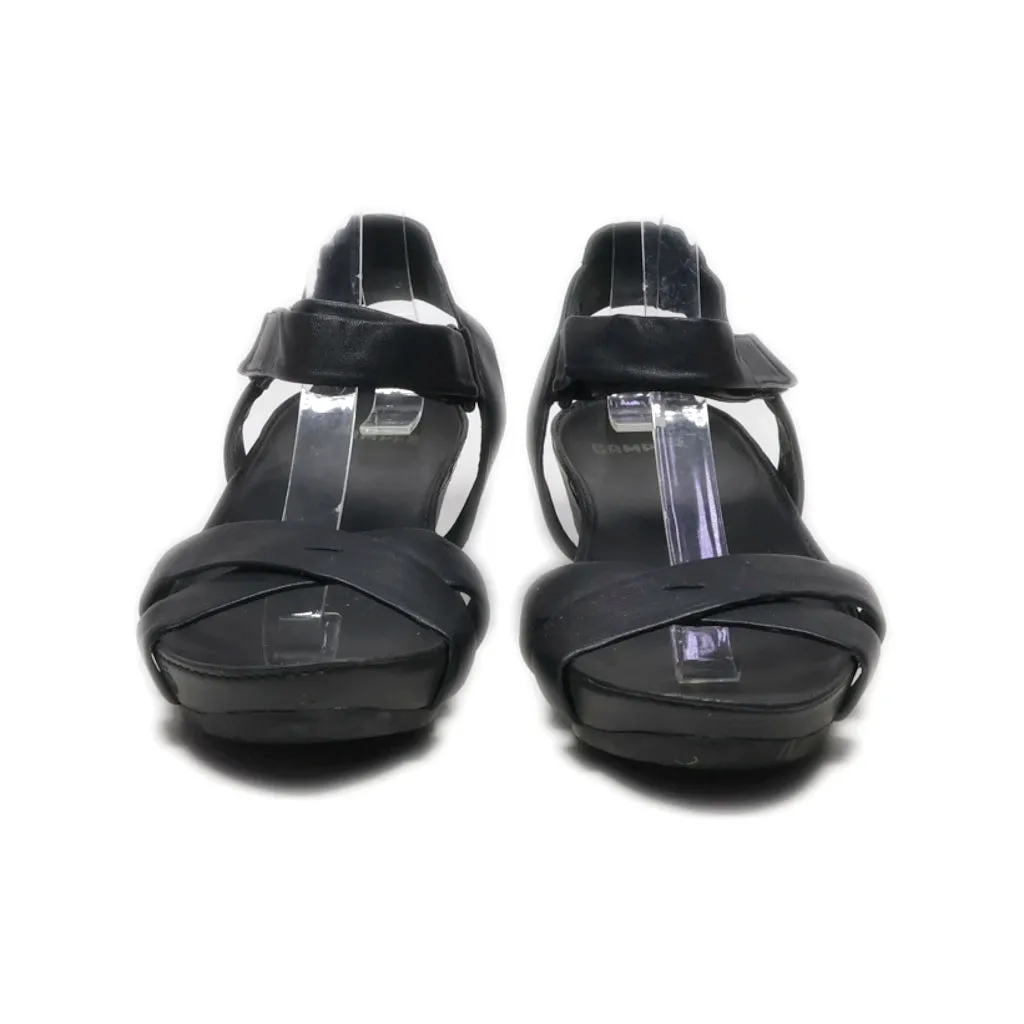 Camper Wedge Sandals Leather Black Colour For Women