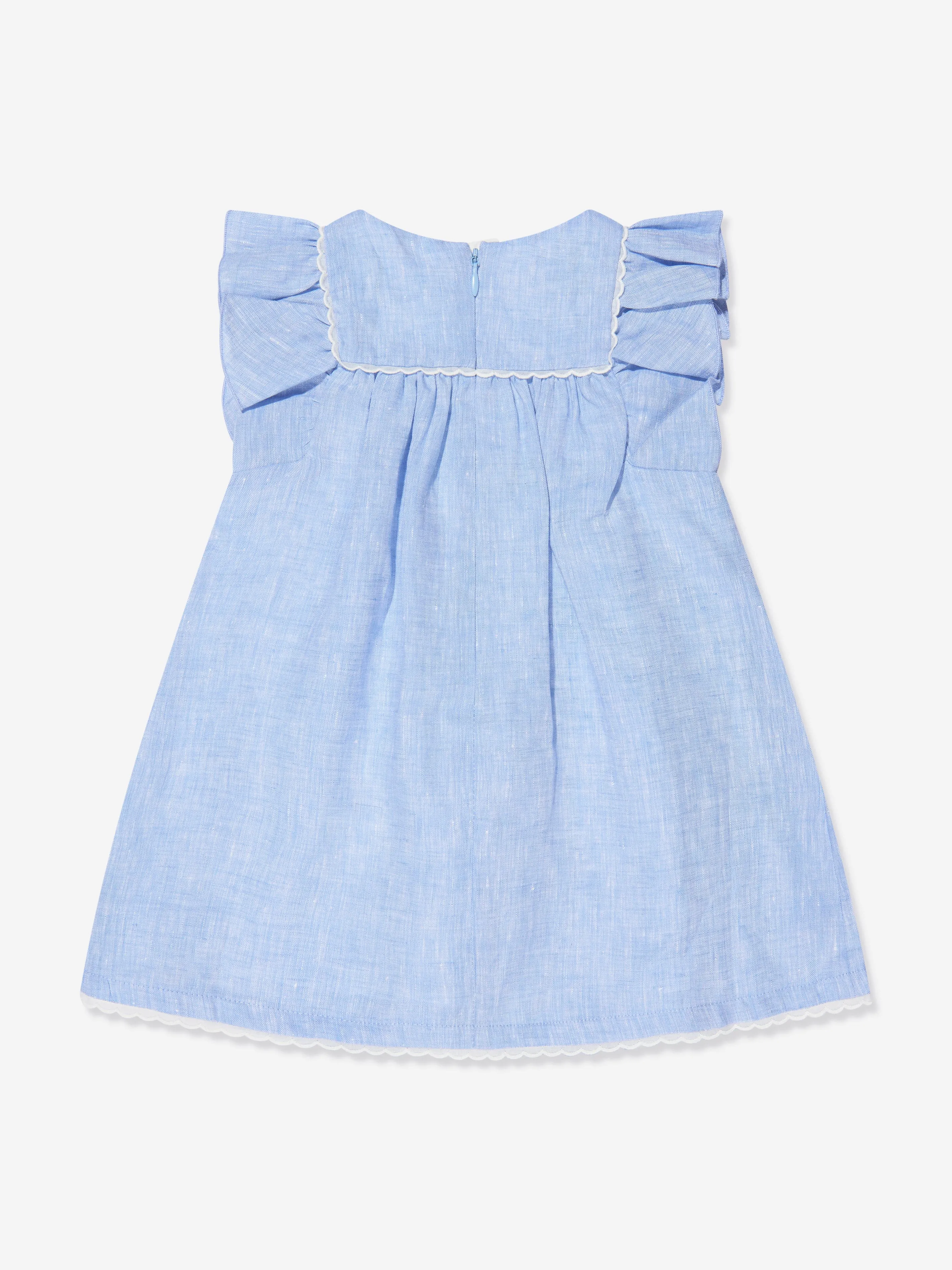 Chloé Baby Girls Chambray Dress With Hat in Blue