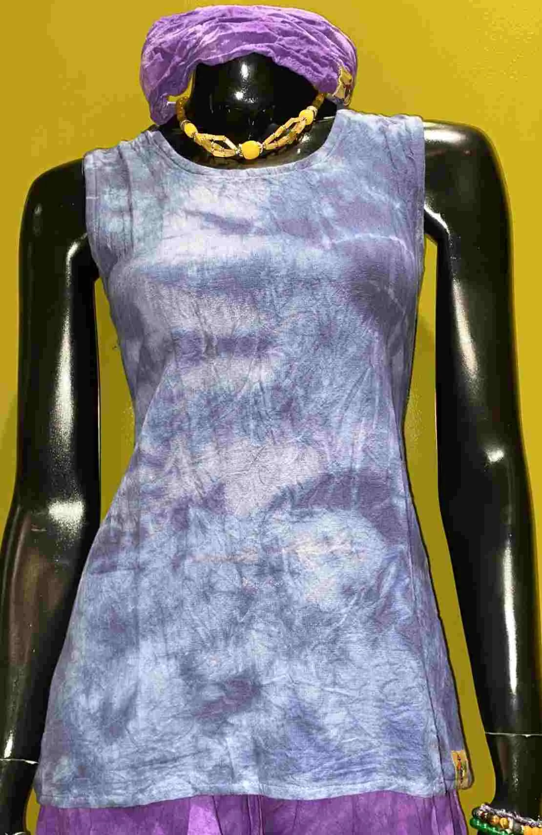 Cotton Wide Strap Tank Top – Prepack of 4 Sizes - Tie Dye