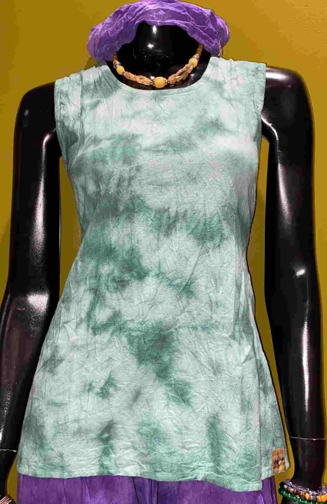 Cotton Wide Strap Tank Top – Prepack of 4 Sizes - Tie Dye
