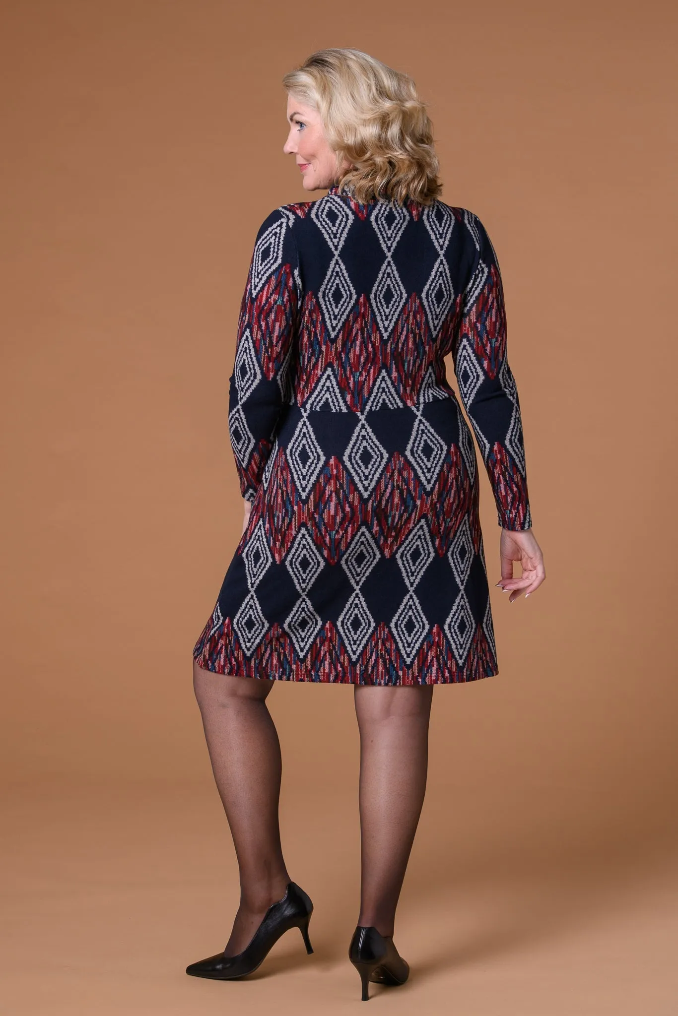 Cowl Neck Dress Navy