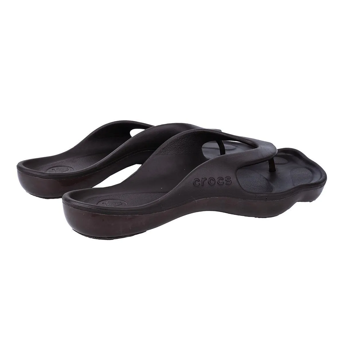Crocs Abf Sandals Flip Flops Rubber Brown Colour For Women