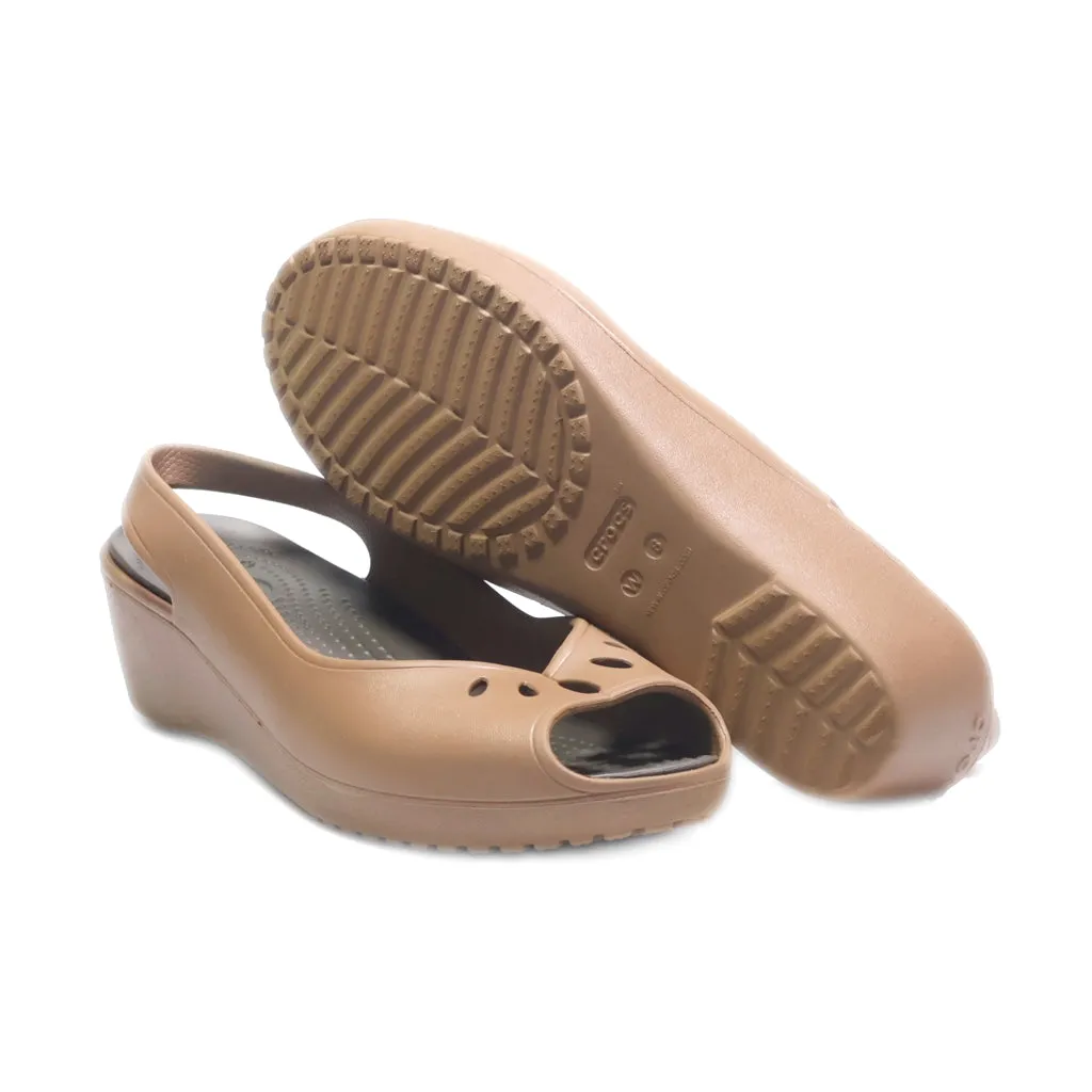 Crocs Mabyn Wedge Sandals Eva Brown Colour For Women