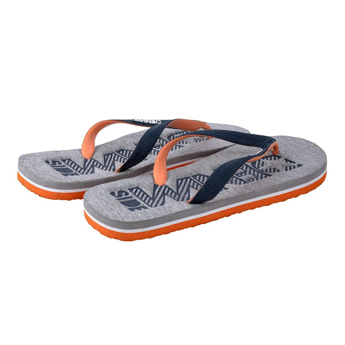 Denim Side Flip Flops Casual Sandals Rubber Blue Colour For Men