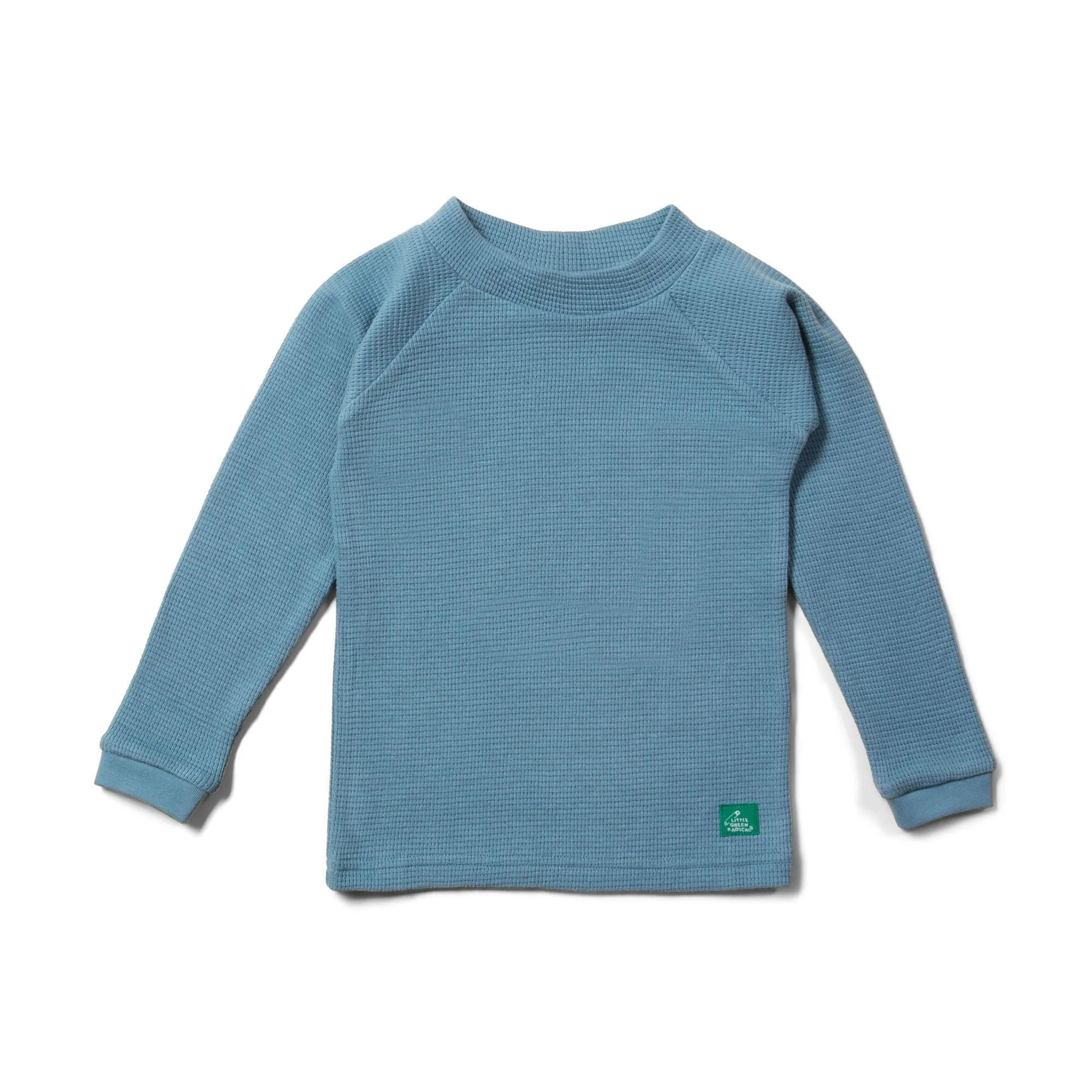 Dreamy Blue Waffle Long Sleeve Cozy Shirt