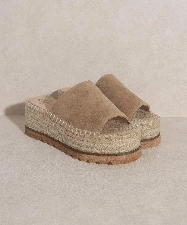 Eva Rose Espadrille Platform Slide