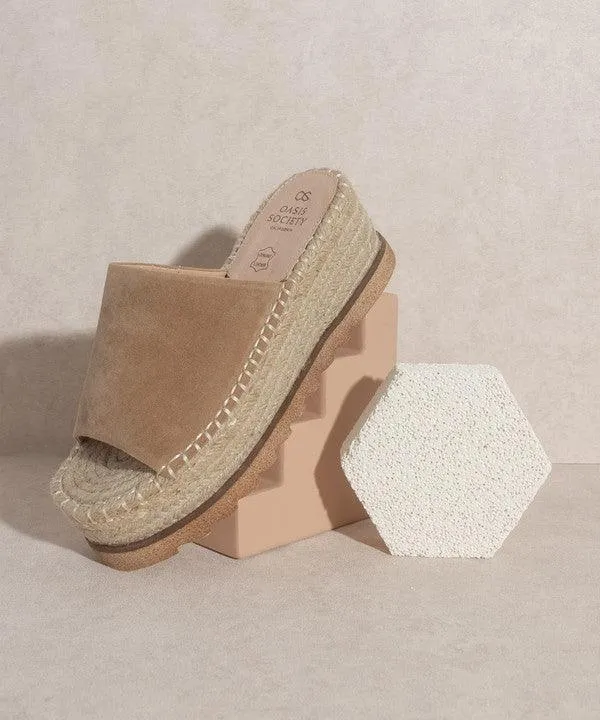 Eva Rose Espadrille Platform Slide