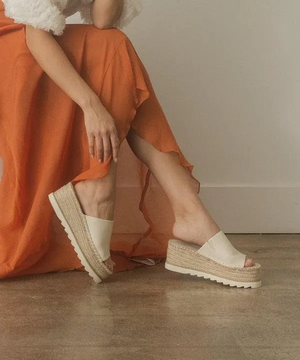 Eva Rose Espadrille Platform Slide