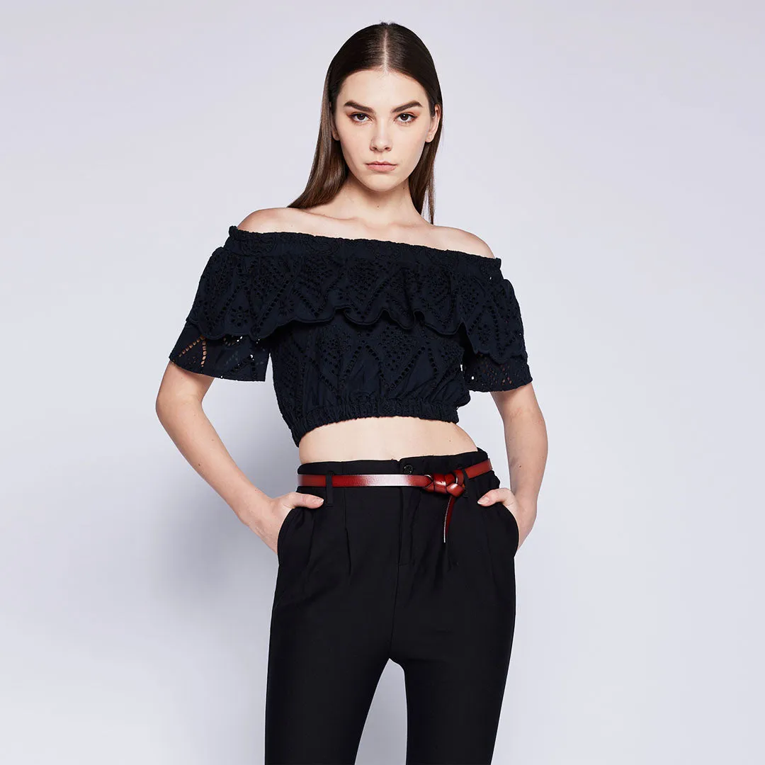 Eyelet Off Shoulder
