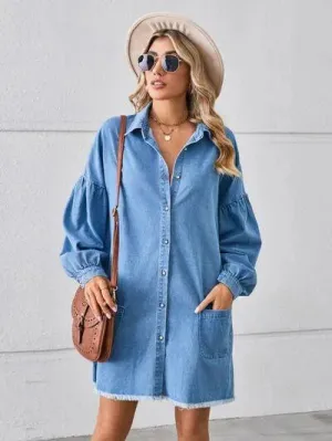 Feel the Good Vibes in This Casual and Comfy Denim Dress