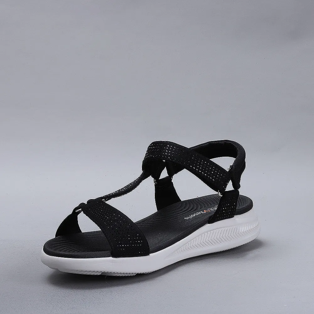 Floss - Black Diamante White Sole