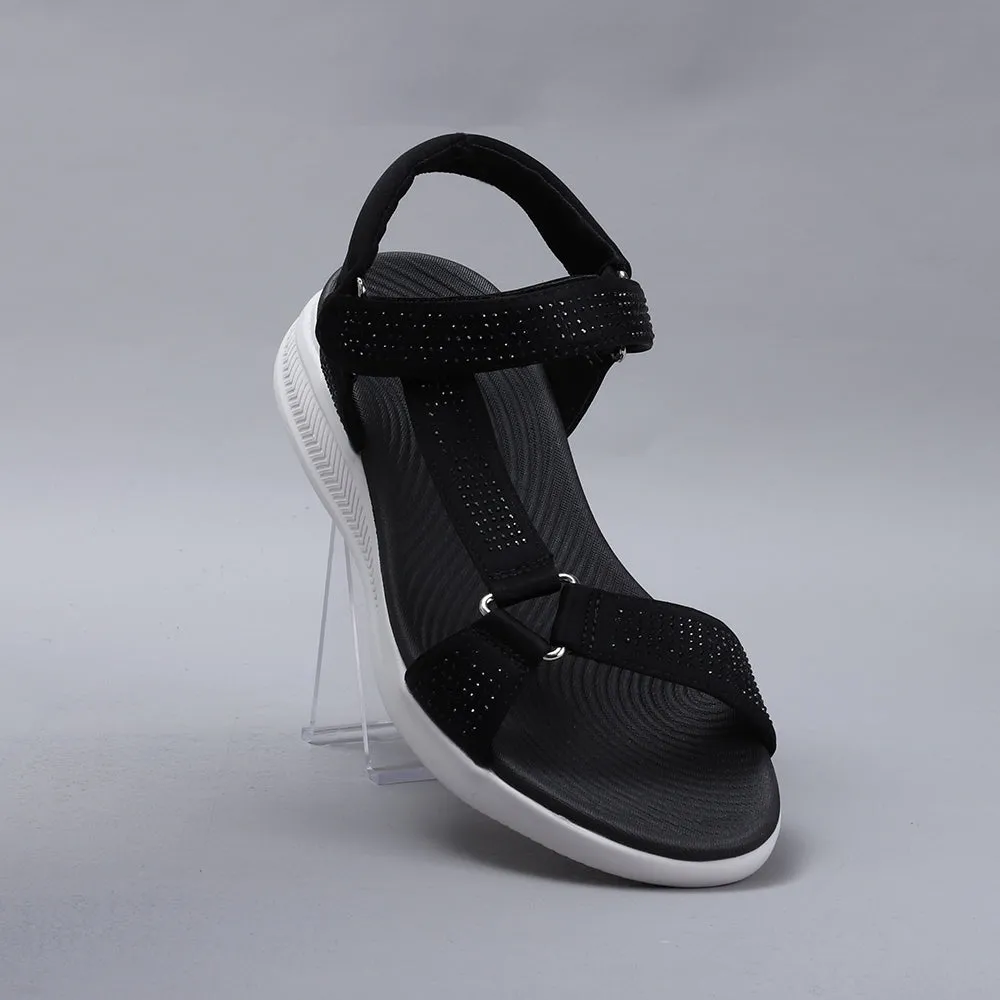 Floss - Black Diamante White Sole