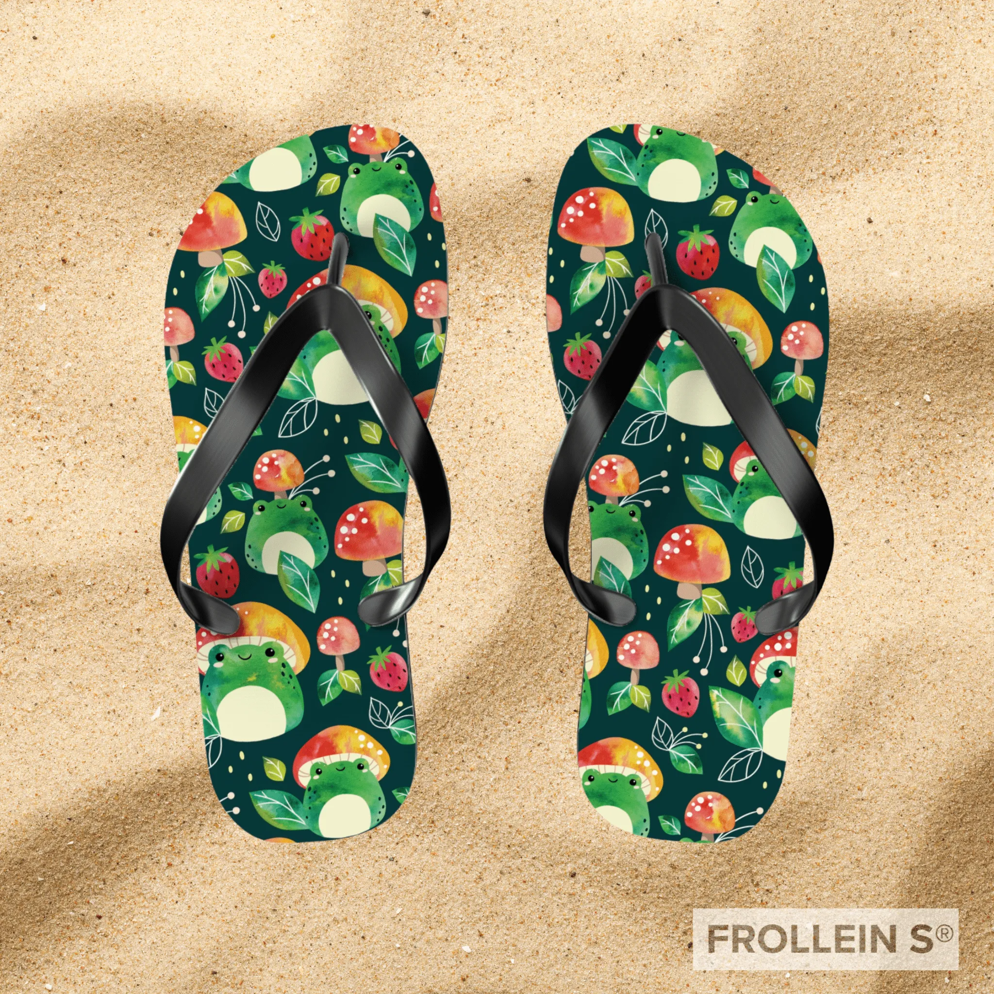 Fun Summer Flip-Flops Frog and Toad Sandals