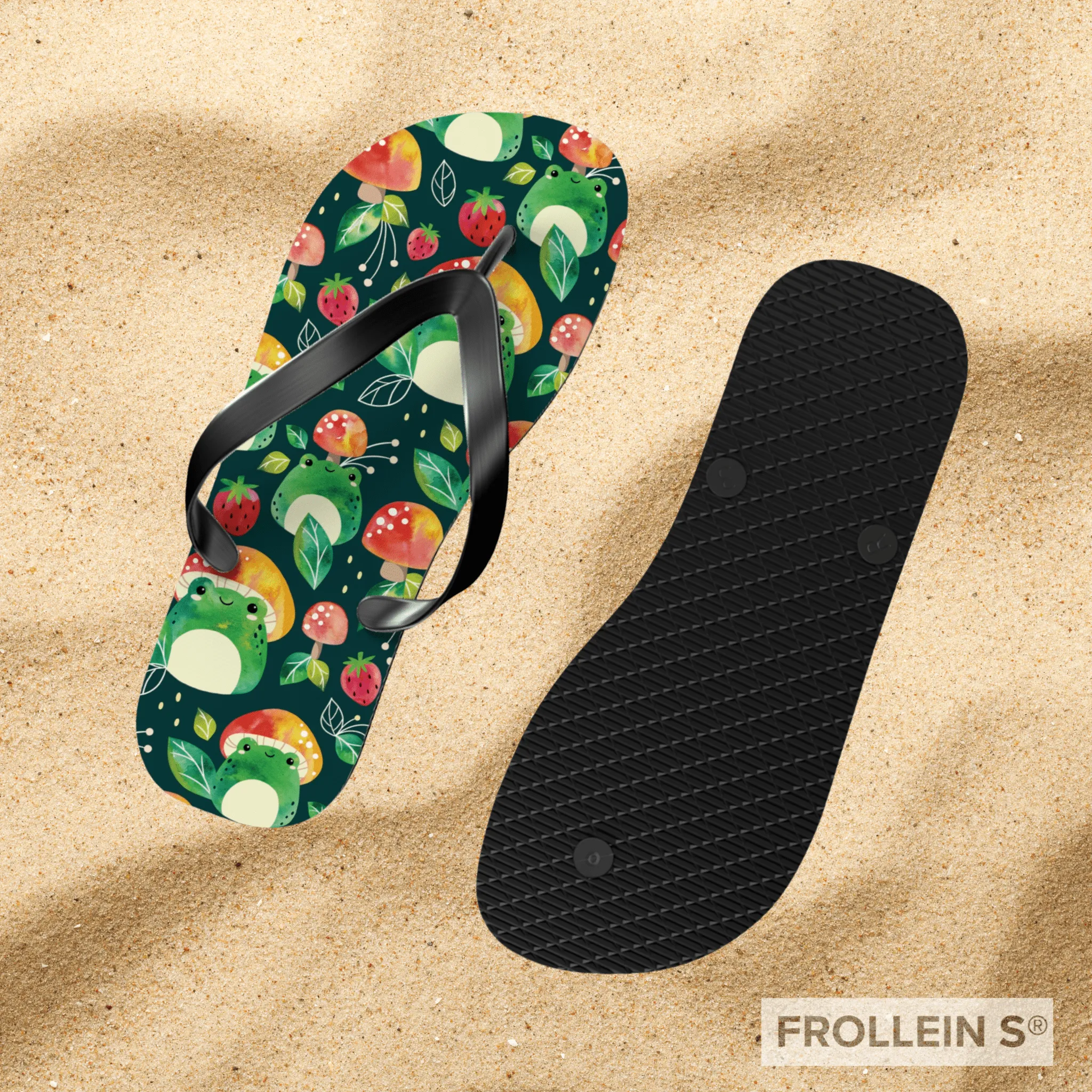 Fun Summer Flip-Flops Frog and Toad Sandals
