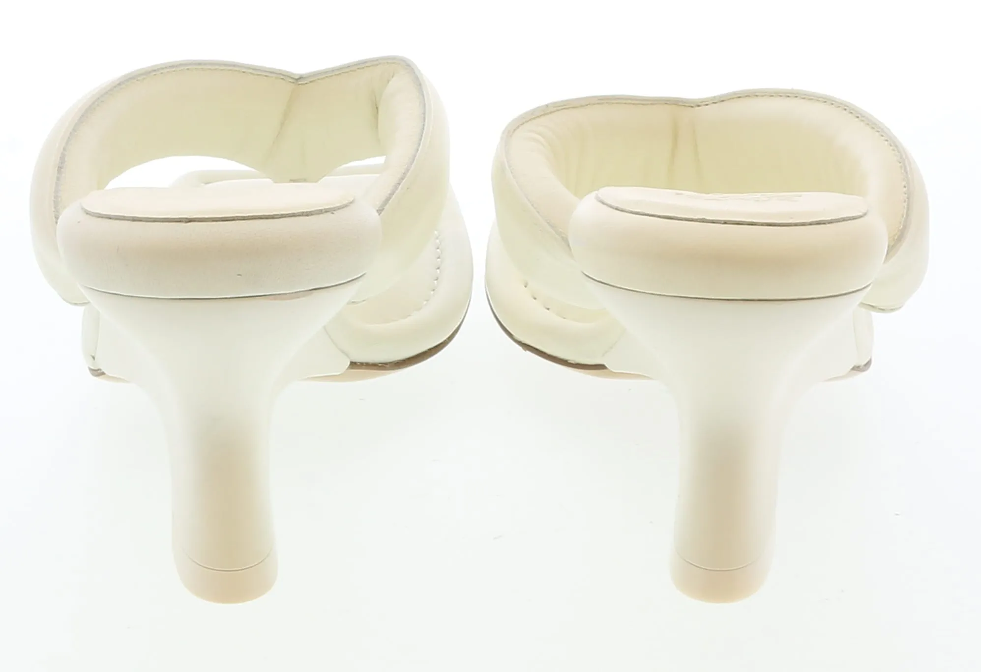 Gia Borghini Ivory Thonge Mule with Wedge 9