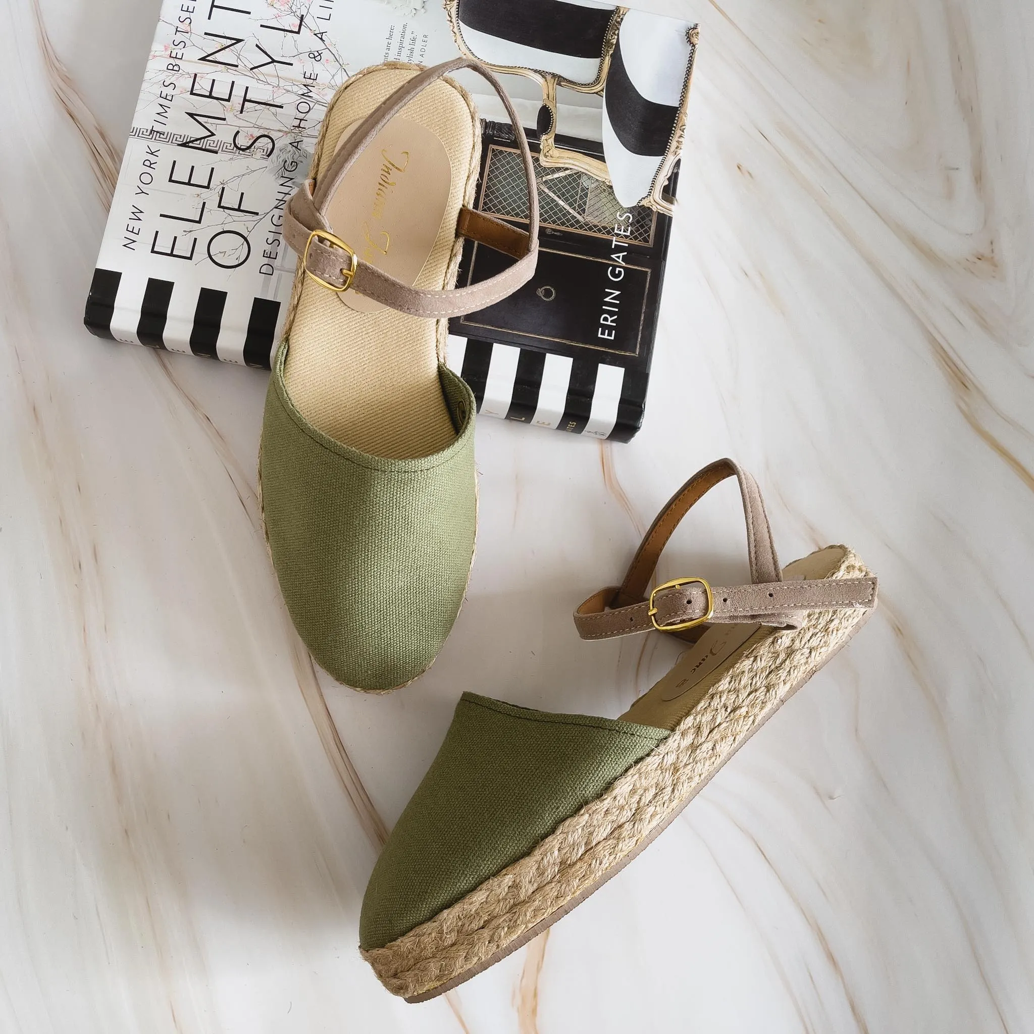HOLLY Fatigue Abaca Platform Sandals