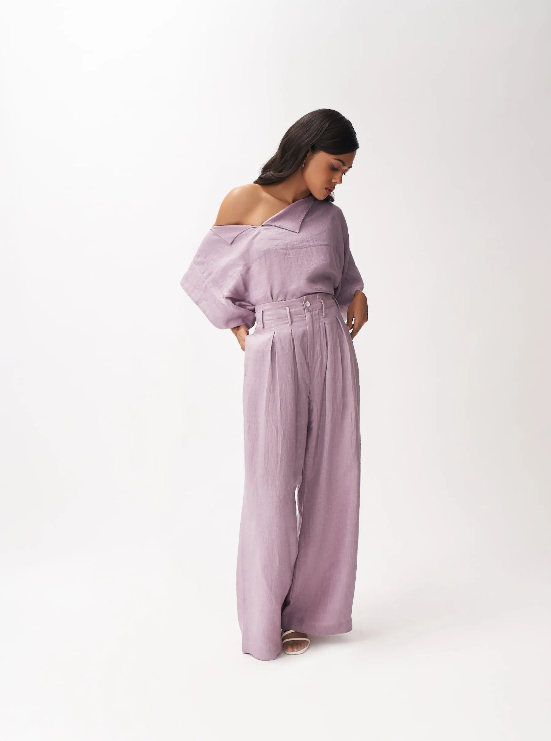 Linen Off-shoulder Top