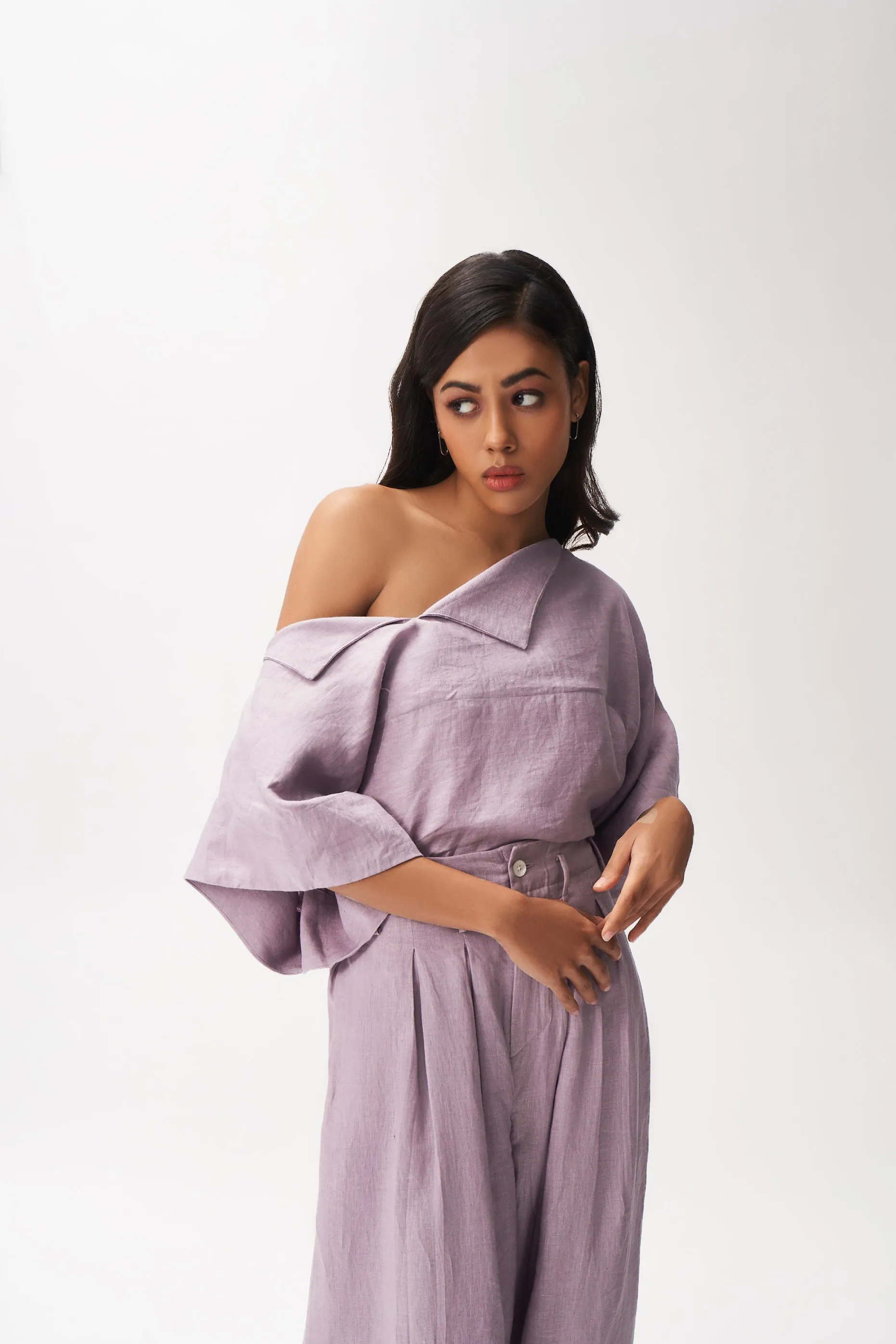 Linen Off-shoulder Top