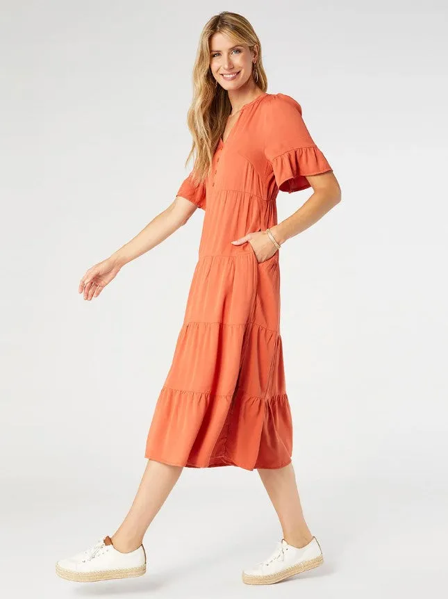 Margaux Tiered Ruffle Sleeve Dress