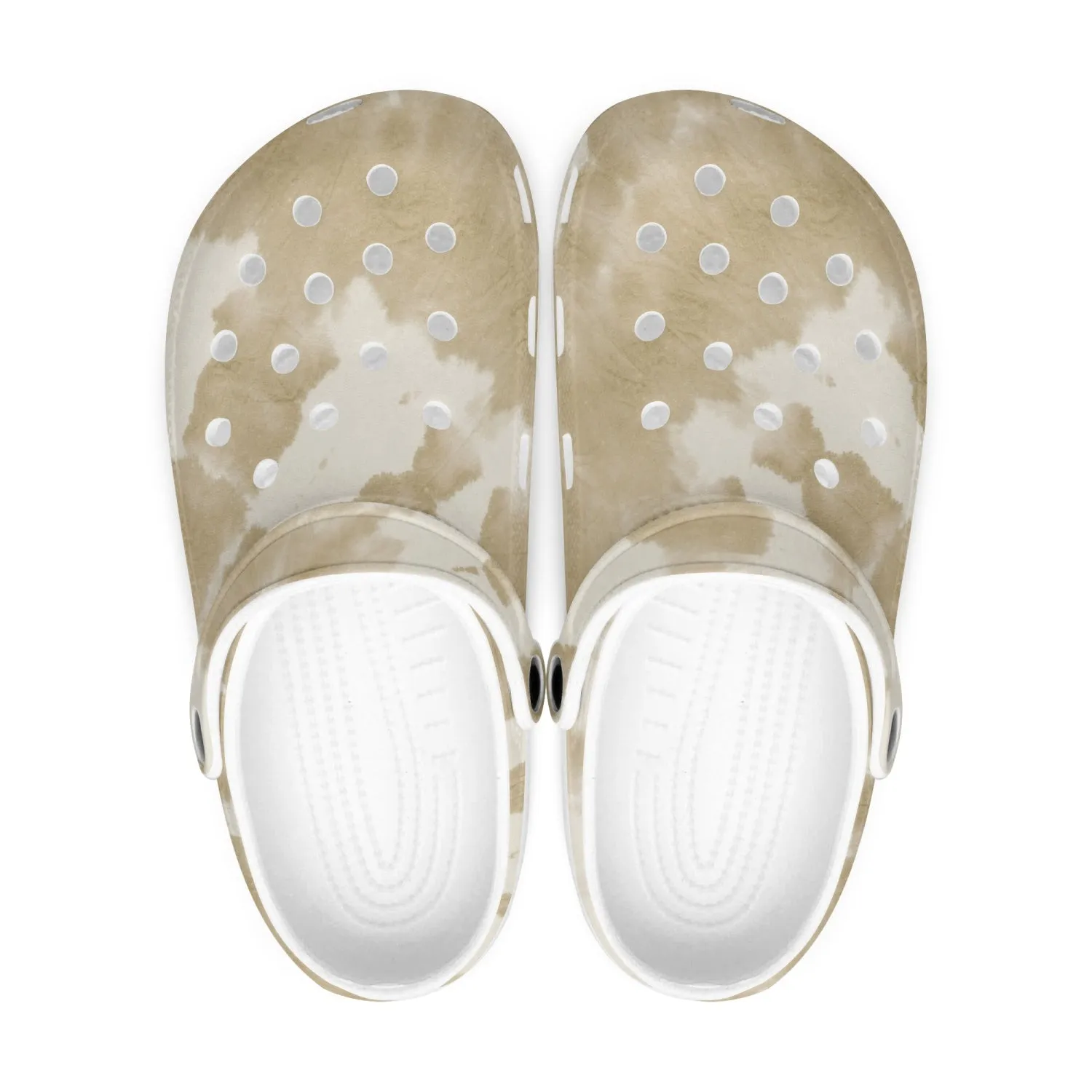 Men's Lightweight Clogs Beige Abstract