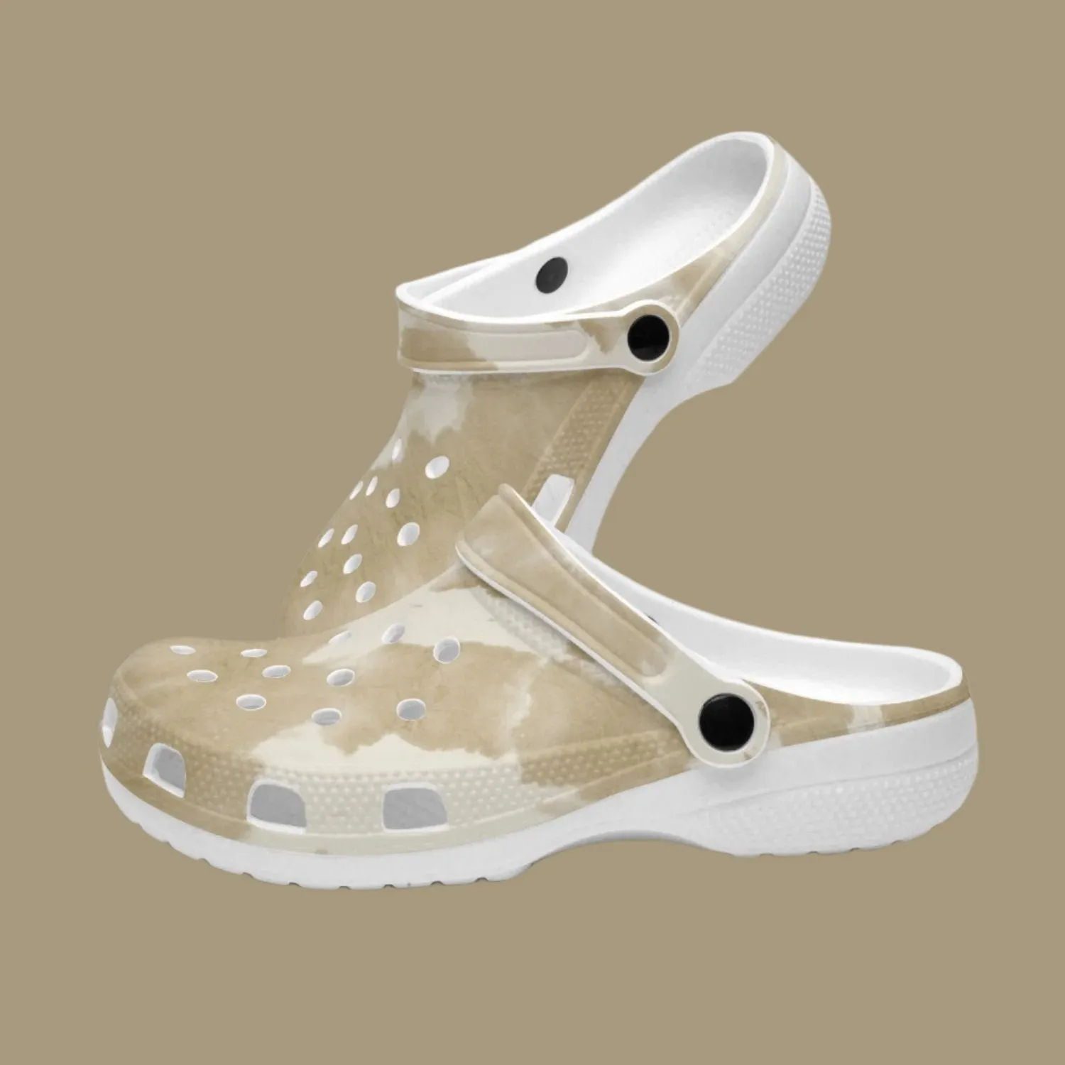 Men's Lightweight Clogs Beige Abstract