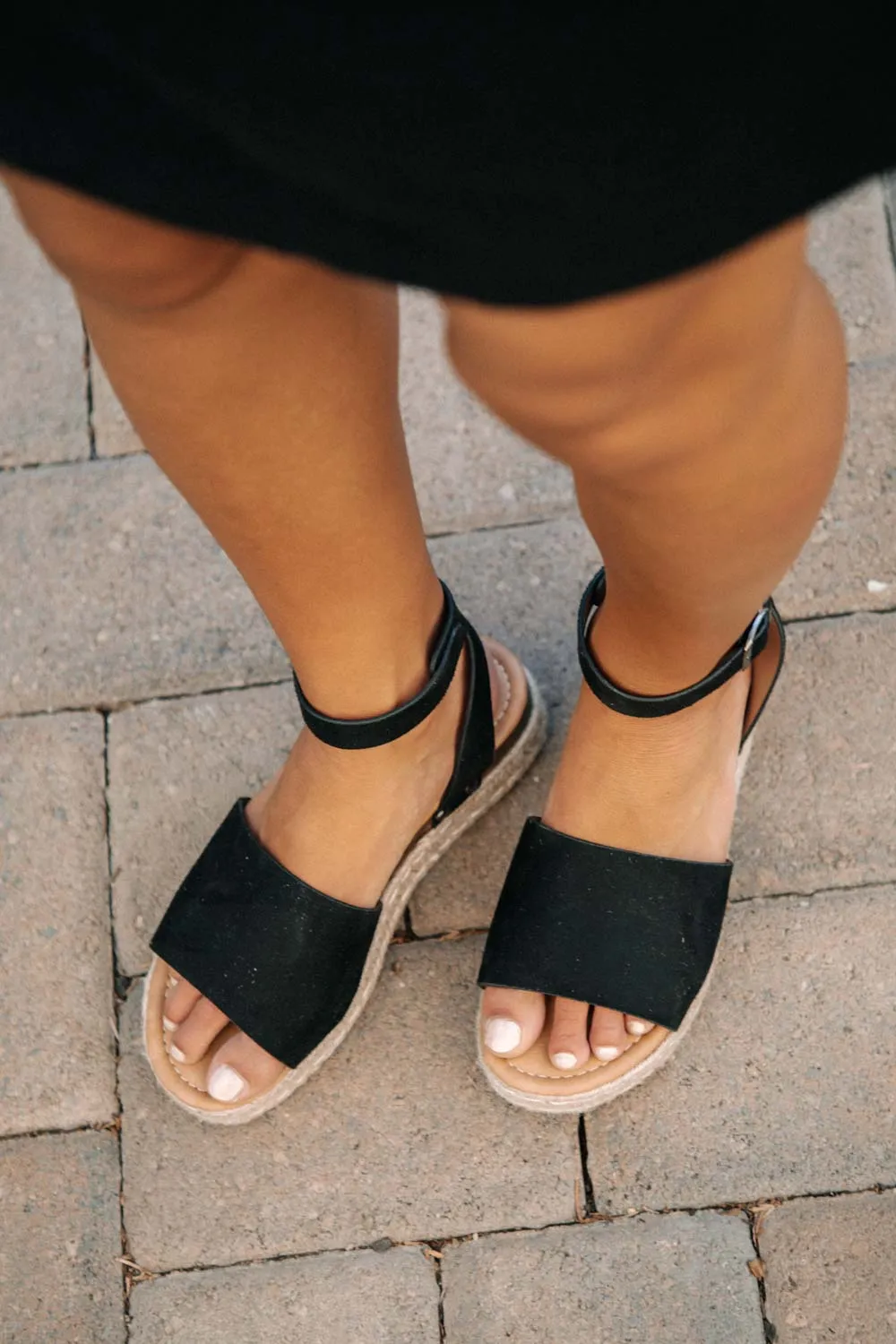 Miranda Espadrille Sandal in Black