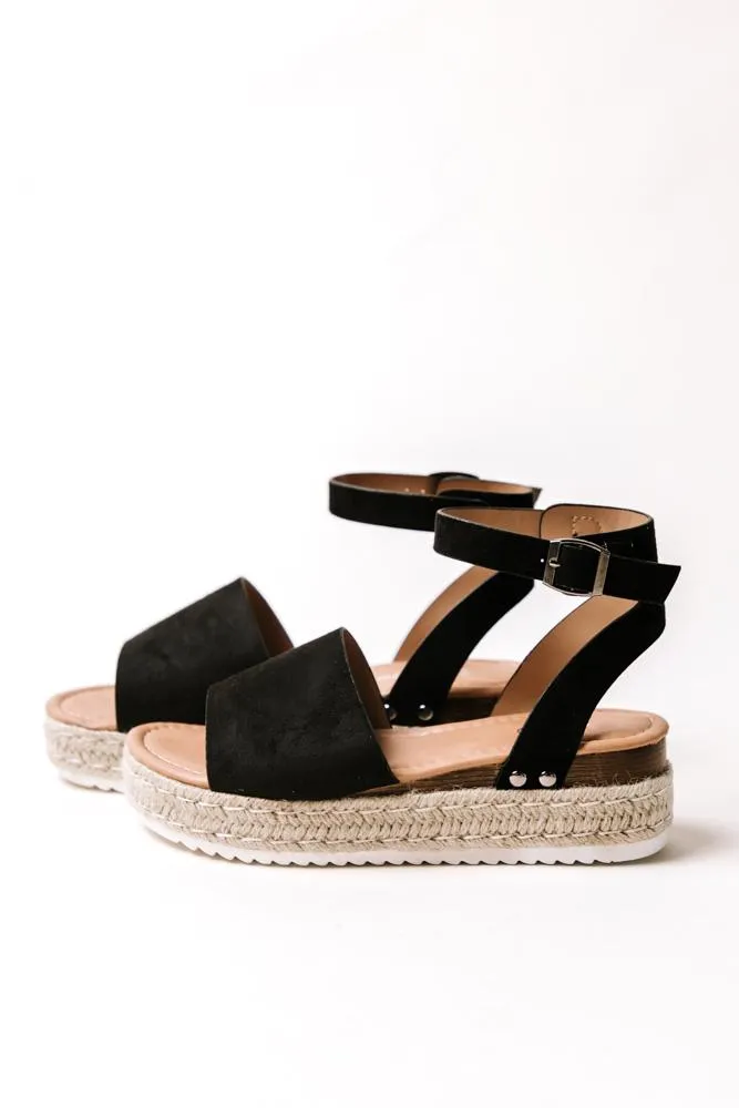 Miranda Espadrille Sandal in Black