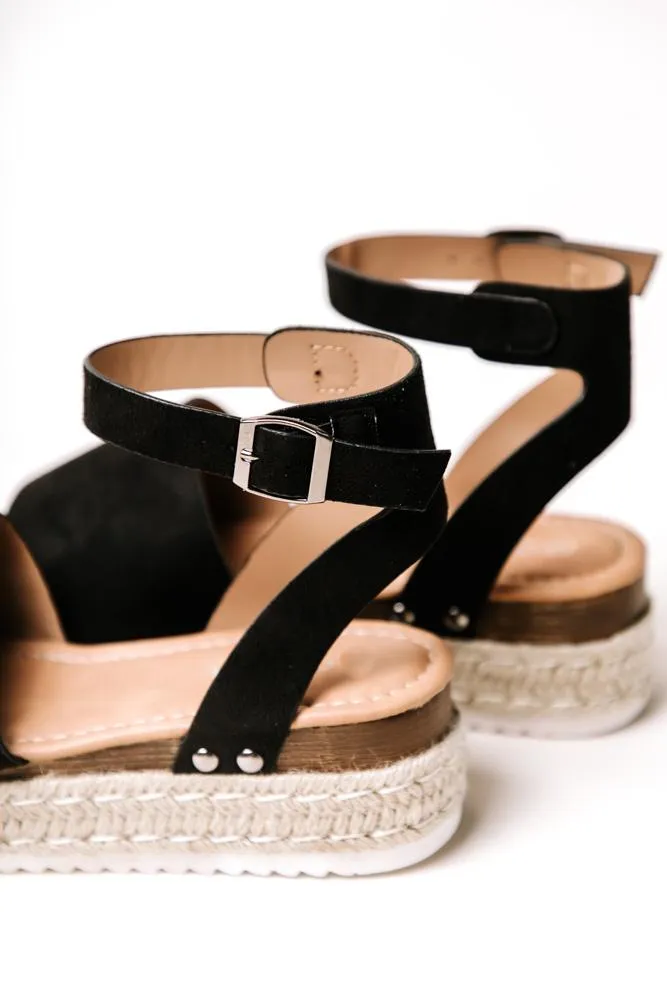 Miranda Espadrille Sandal in Black