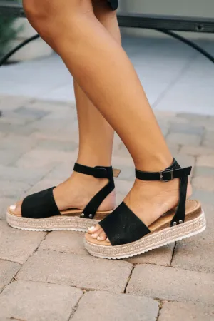 Miranda Espadrille Sandal in Black
