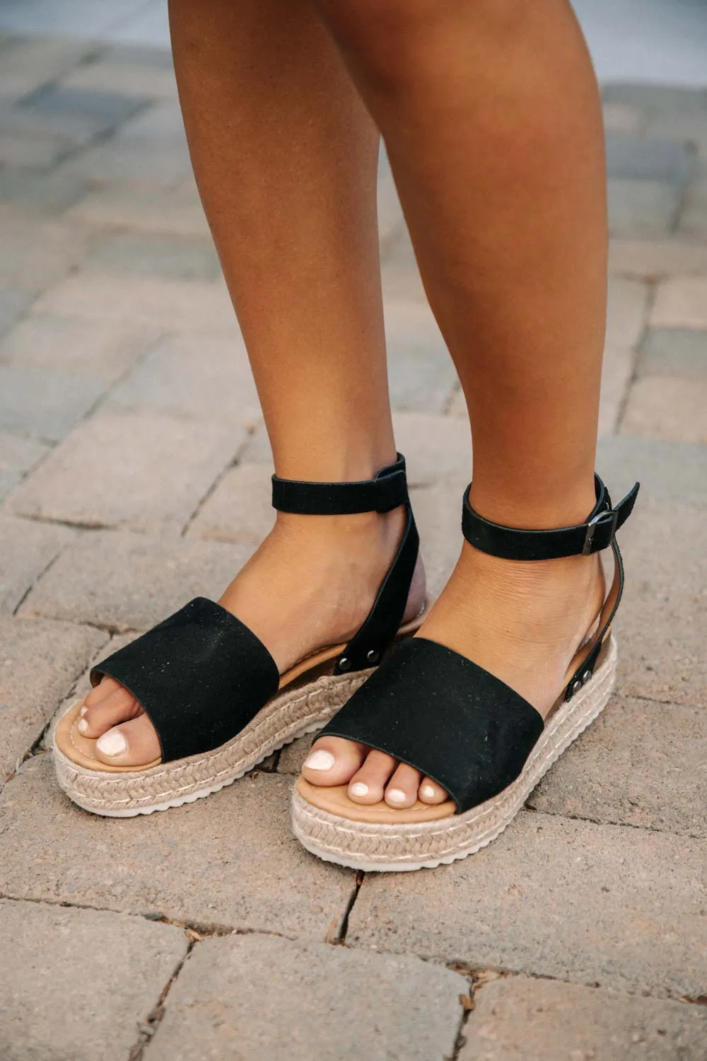Miranda Espadrille Sandal in Black