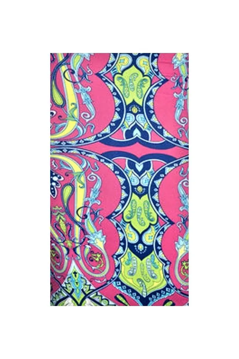 Moroccan Print Keyhole Dress