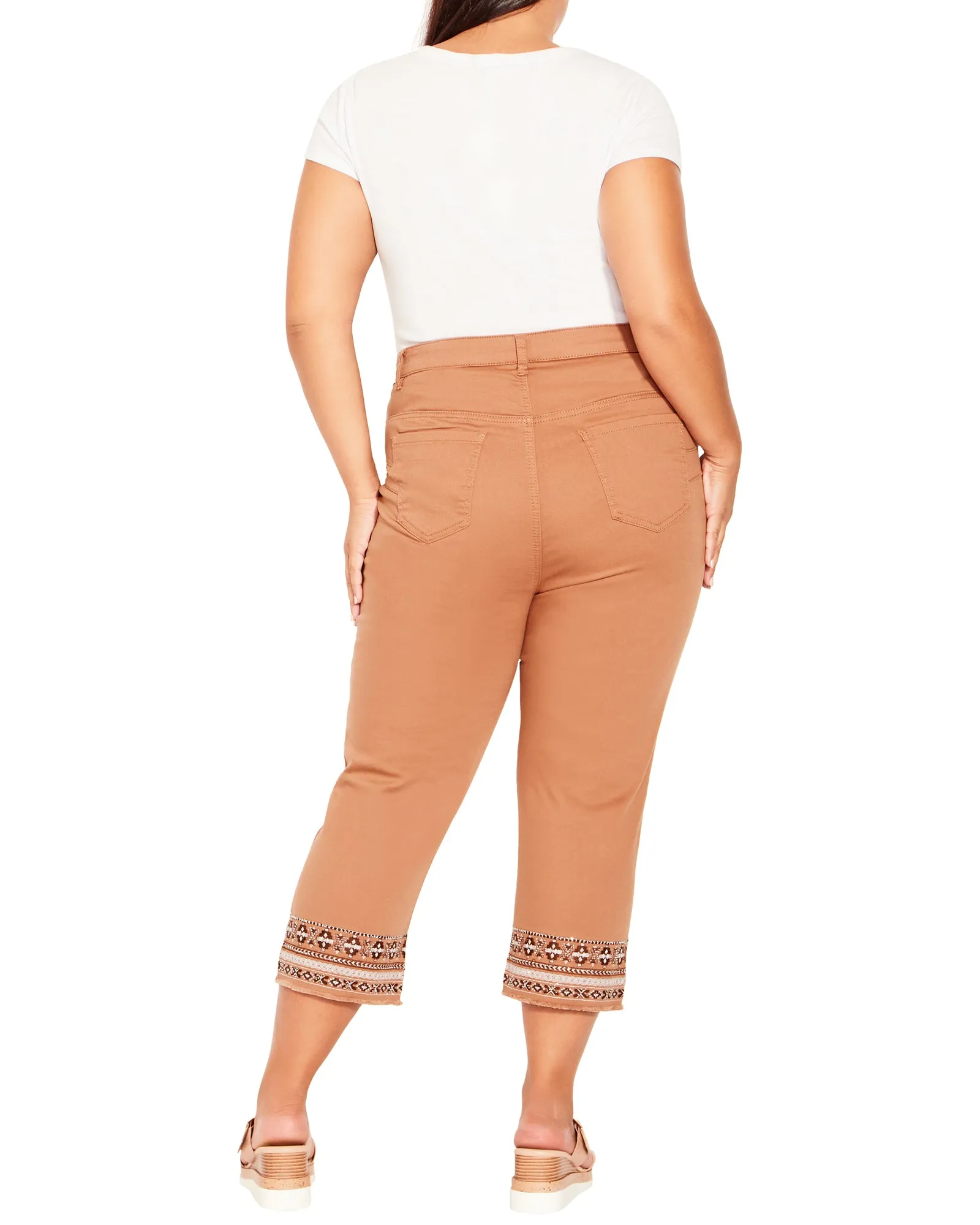 Nicola Crop Jean | Brown