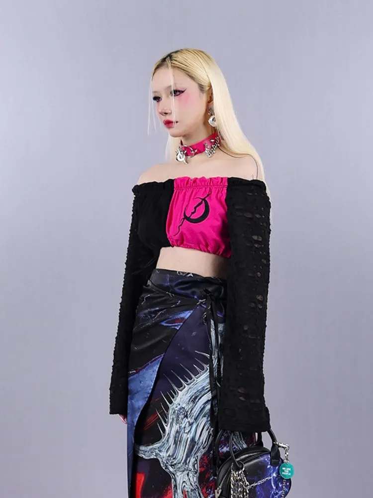 Punk off shoulder top【s0000001423】