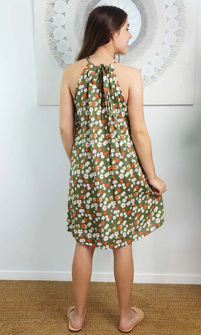 Rayon Dress Short Chloe Patchouli, More Colours