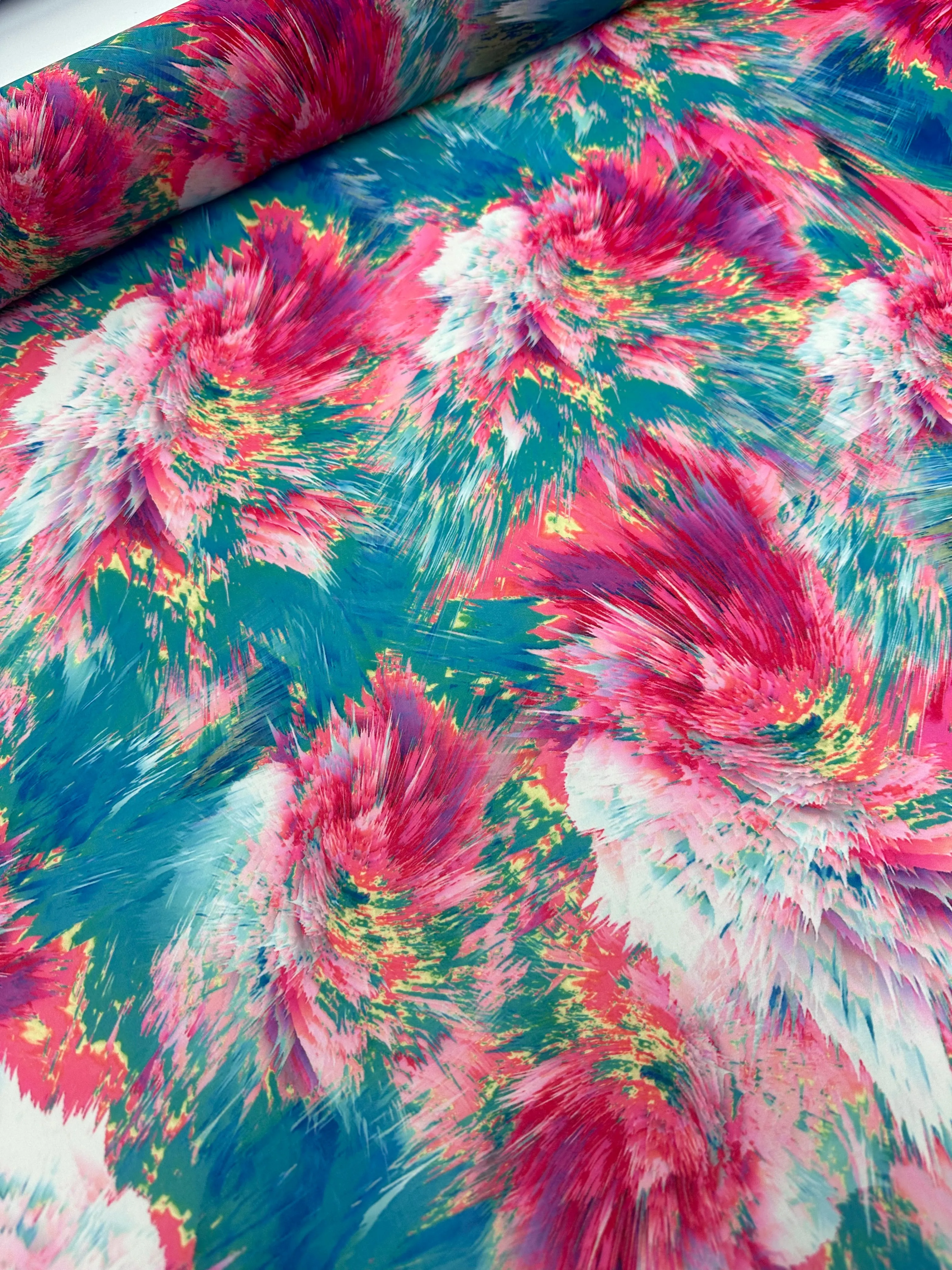 Silky chiffon prints - Summer Pink Sky