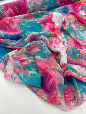 Silky chiffon prints - Summer Pink Sky