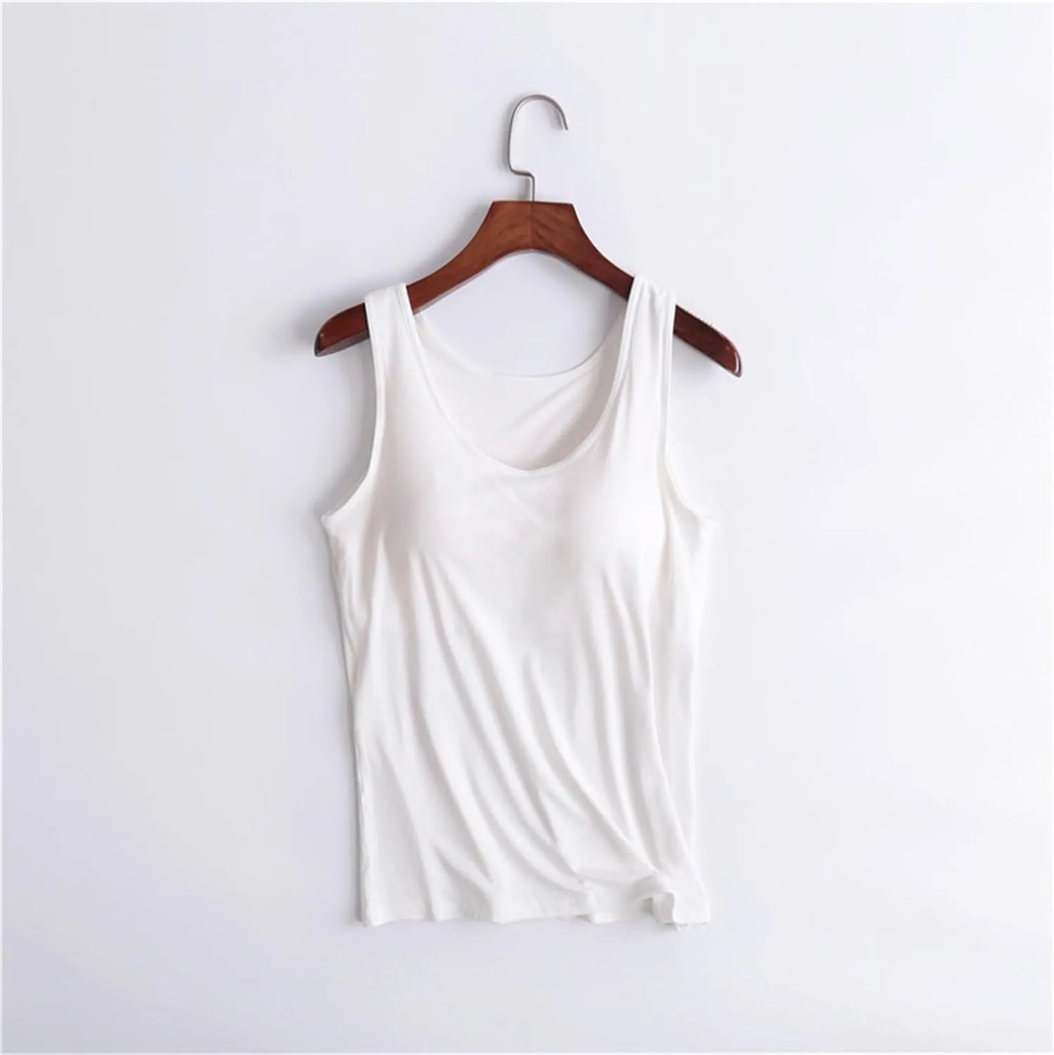 Tank Top with Built in Bra for Women Casual Summer Sleeveless Gym Crop Tops Workout Athletic Yoga Shirts