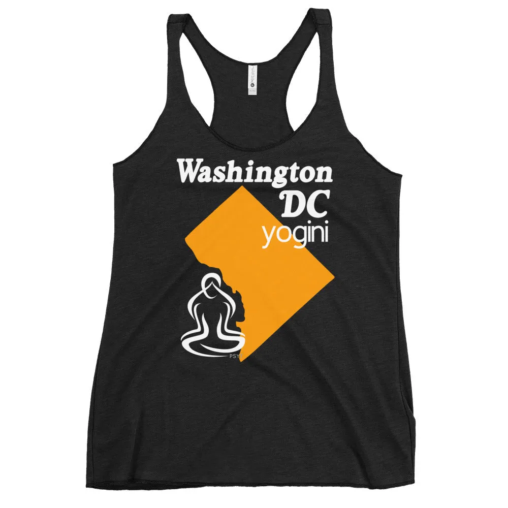 Washington DC Map Yogini Dark Color Tank Top