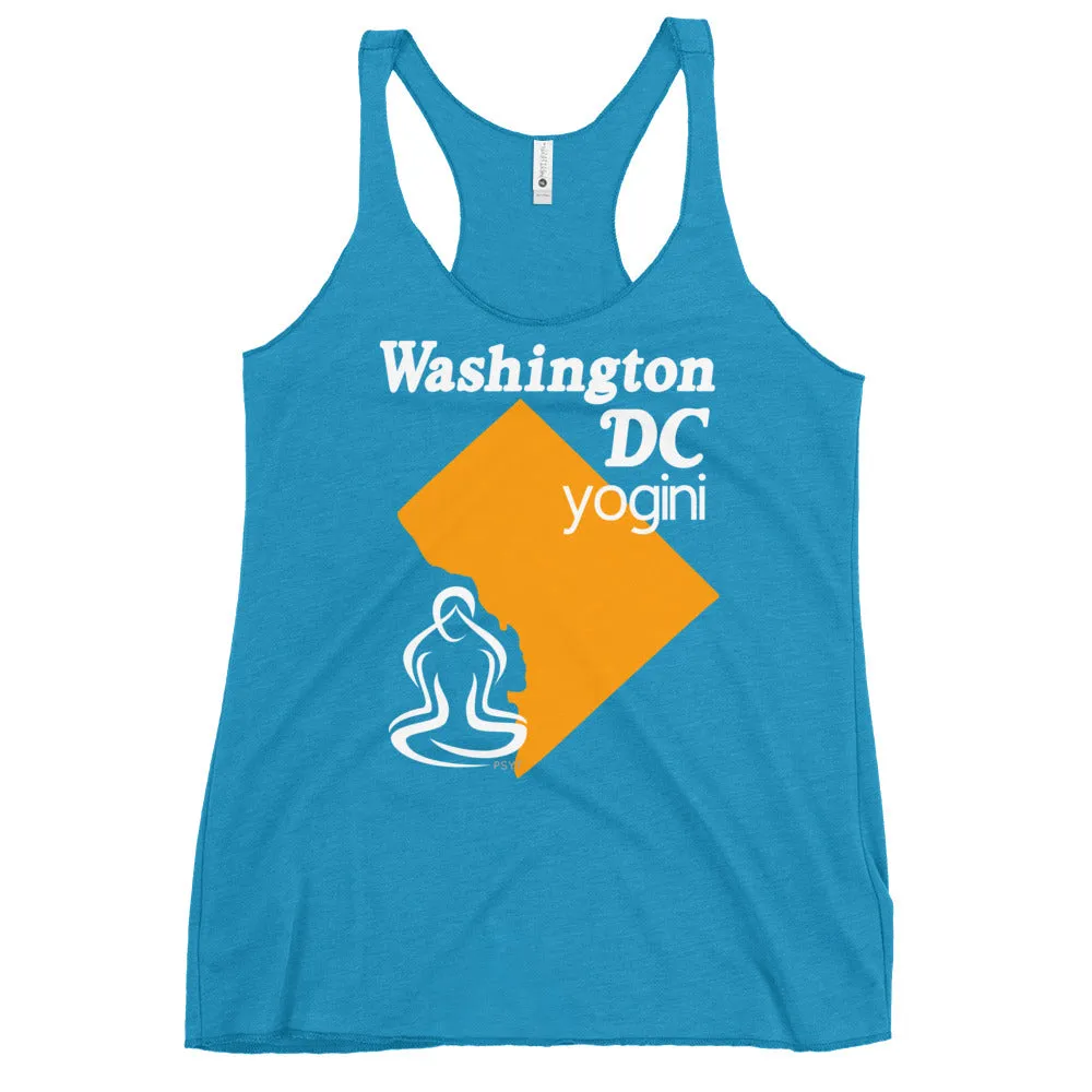 Washington DC Map Yogini Dark Color Tank Top
