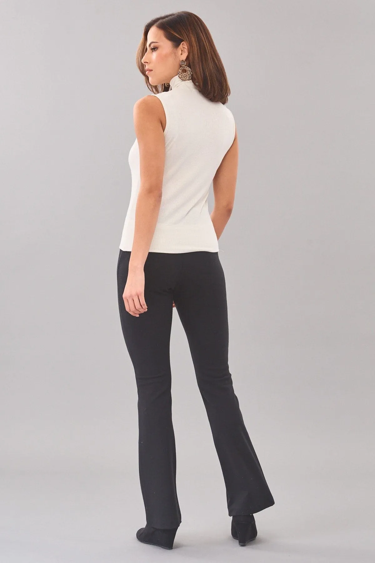 Wide Hem Rib-Knit Top