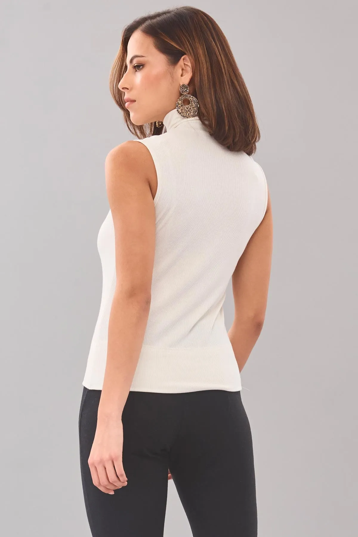 Wide Hem Rib-Knit Top