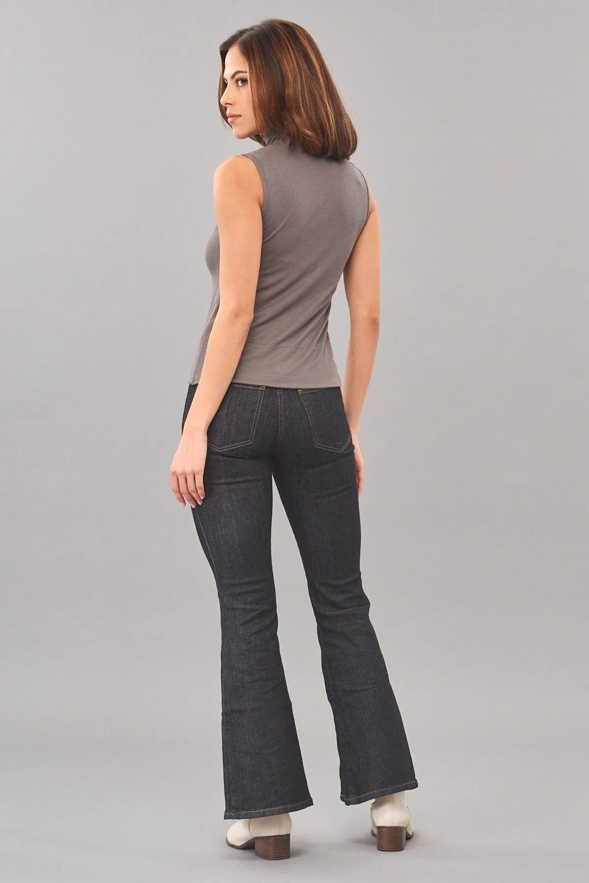 Wide Hem Rib-Knit Top