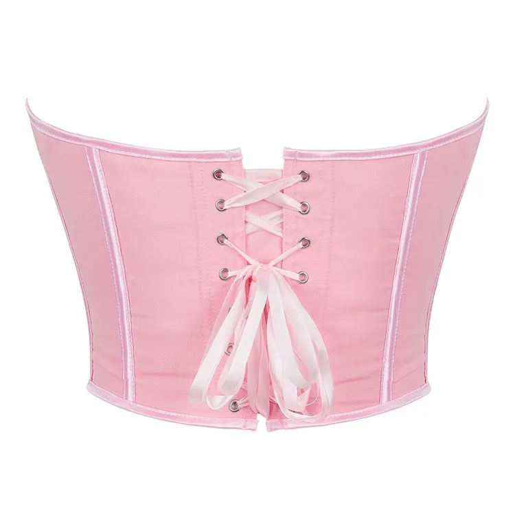 Womens Corset Tops Renaissance Boned Overbust Body Shaper Waist Cincher Bustier