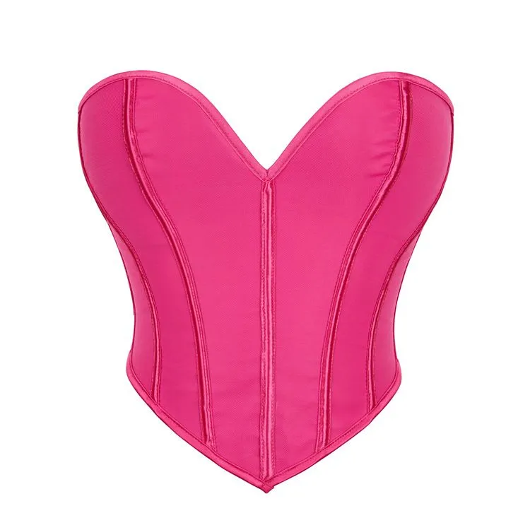 Womens Corset Tops Renaissance Boned Overbust Body Shaper Waist Cincher Bustier